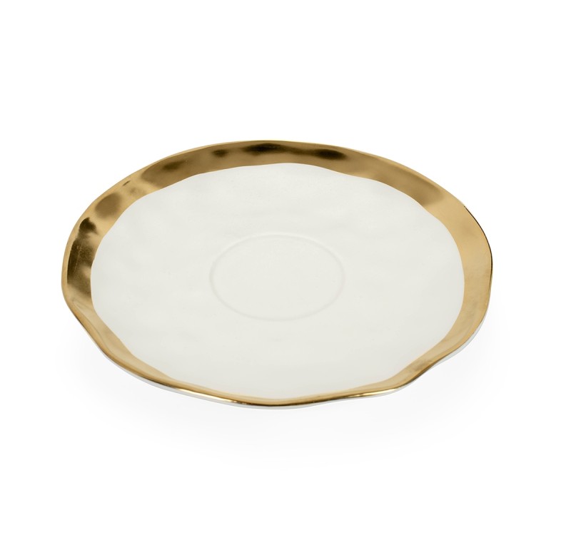 KARE filiżanka BELL  biało-złota