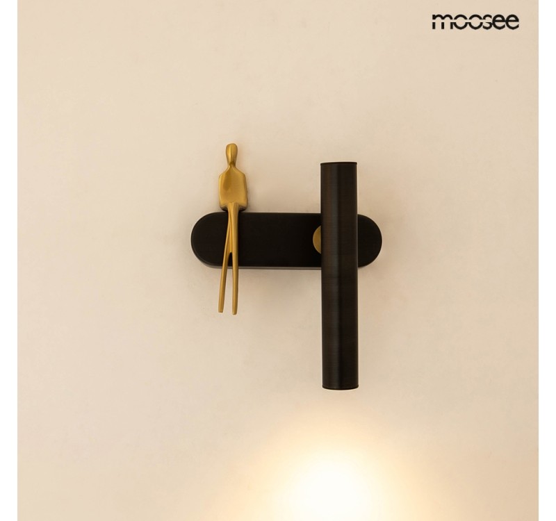 MOOSEE lampa ścienna BOY TUBE R czarna