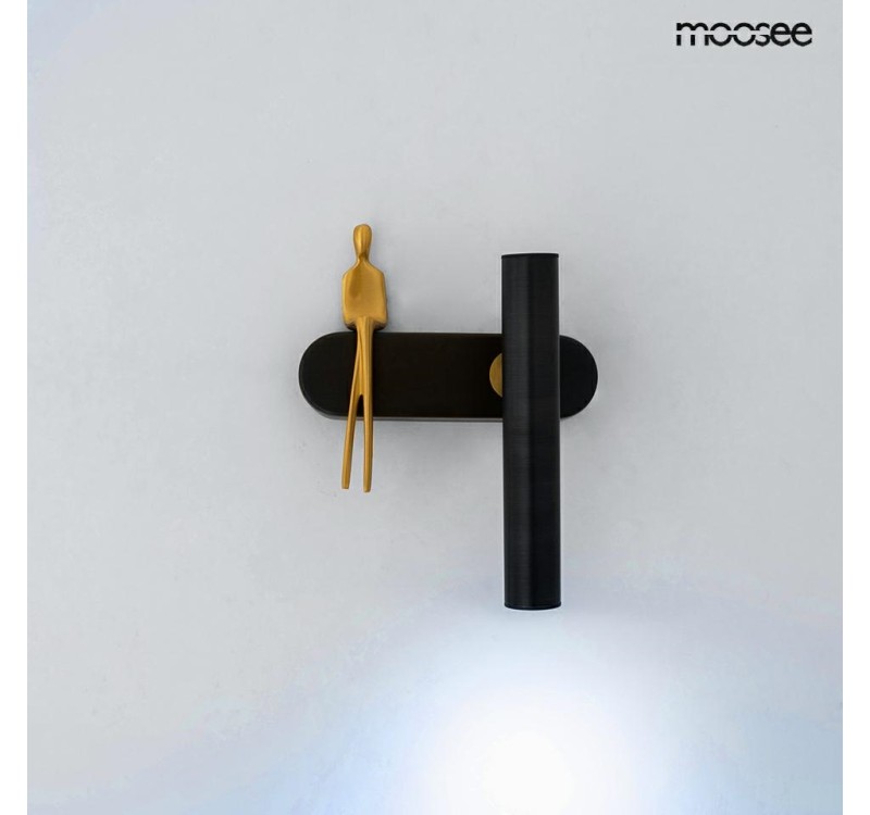 MOOSEE lampa ścienna BOY TUBE R czarna
