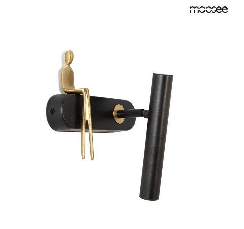 MOOSEE lampa ścienna BOY TUBE R czarna