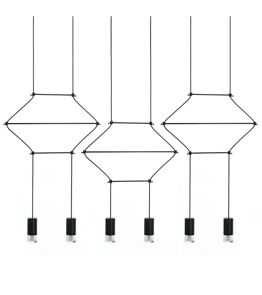 MOOSEE lampa wisząca FLUSSO LINE 6        czarna