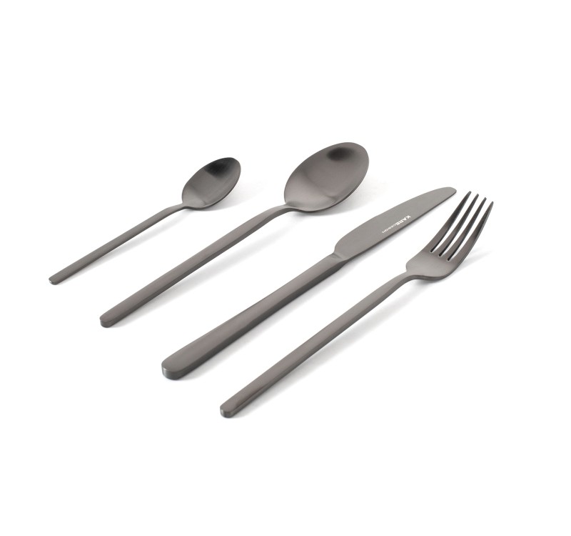 KARE zestaw sztućców GLORIA MATT BLACK    16 szt.