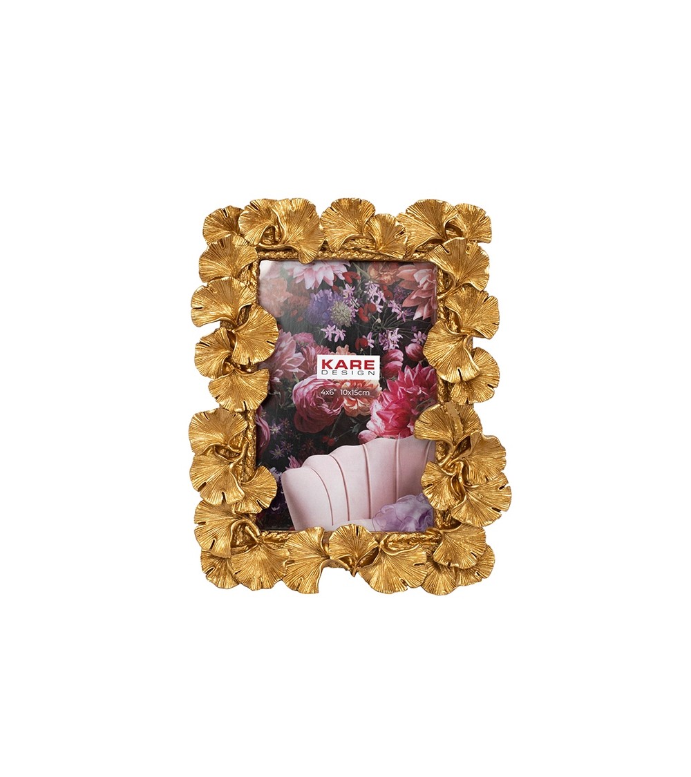 KARE ramka na zdjęcia GINKGO LEAF 17x20   cm złota
