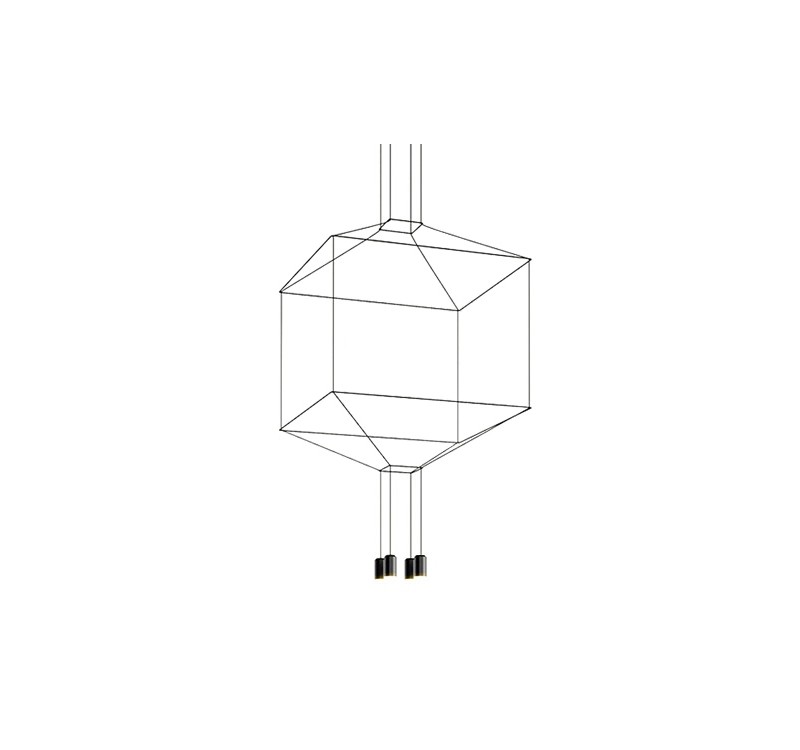 Lampa wisząca FLUSSO 4 czarna