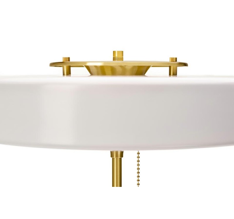 Lampa biurkowa ARTE biało-złota - aluminium, szkło