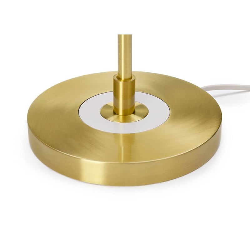 Lampa biurkowa ARTE biało-złota - aluminium, szkło