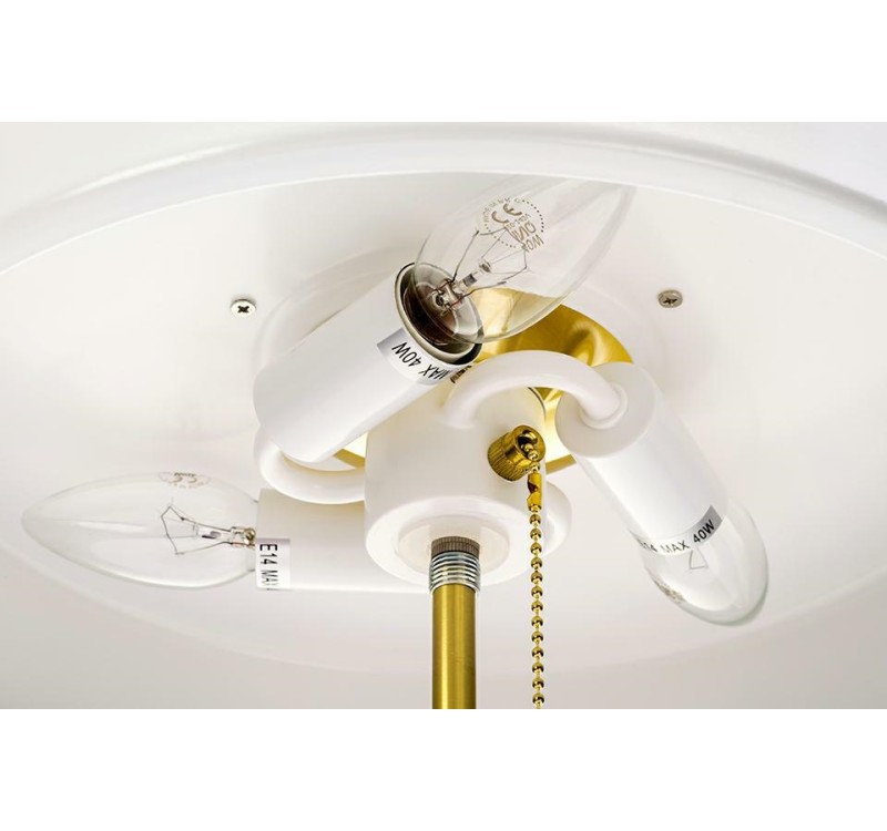 Lampa biurkowa ARTE biało-złota - aluminium, szkło