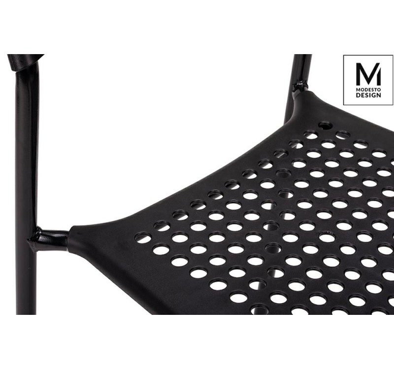 MODESTO krzesło DAVIS czarne - polipropylen, metal