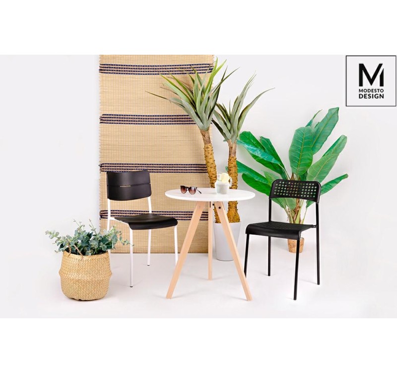 MODESTO krzesło DAVIS czarne - polipropylen, metal