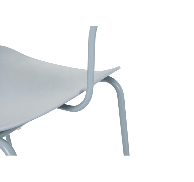 Krzesło JETT jasnoszare - polipropylen, metal