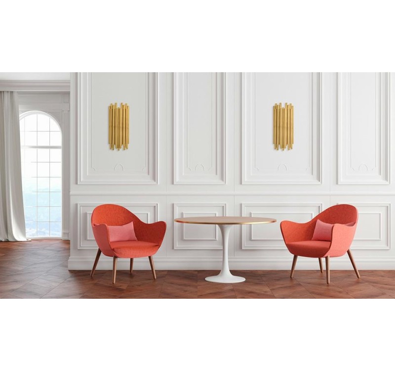 MOOSEE lampa ścienna TUBO złota