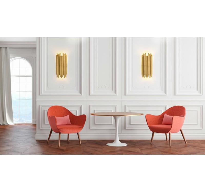 MOOSEE lampa ścienna TUBO złota