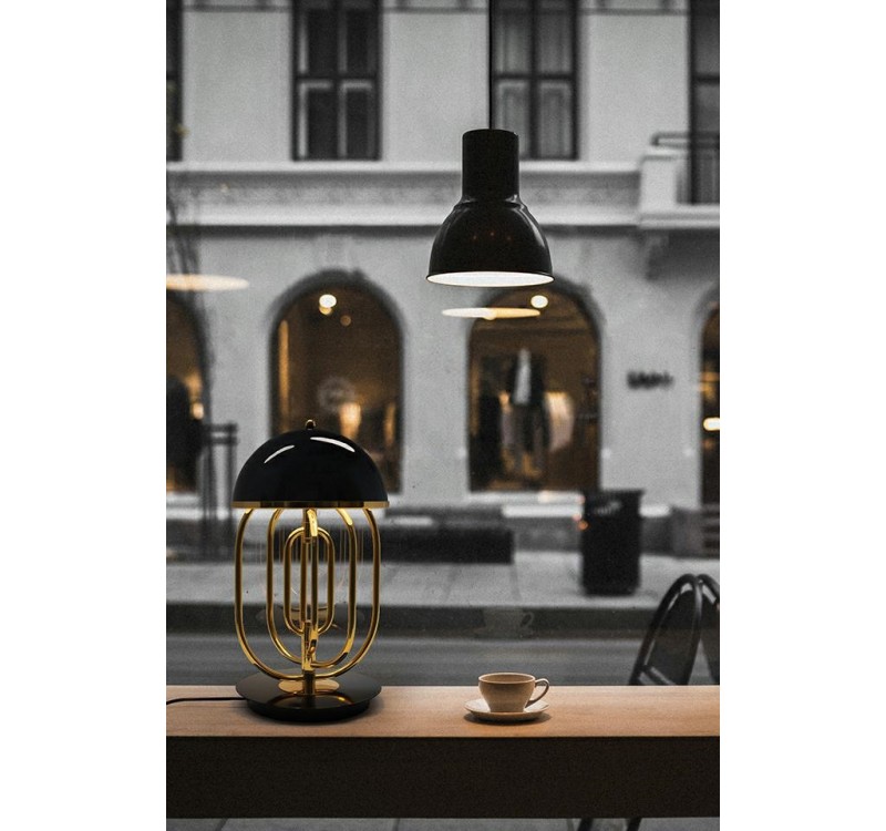 MOOSEE lampa stołowa BOTTEGA złota / czarna