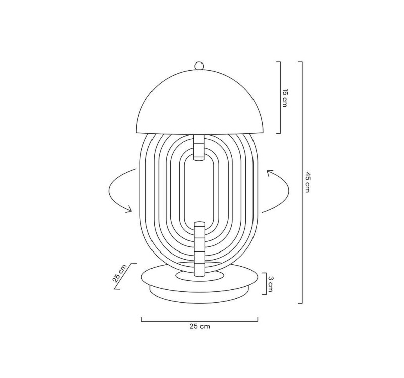 MOOSEE lampa stołowa BOTTEGA złota / czarna