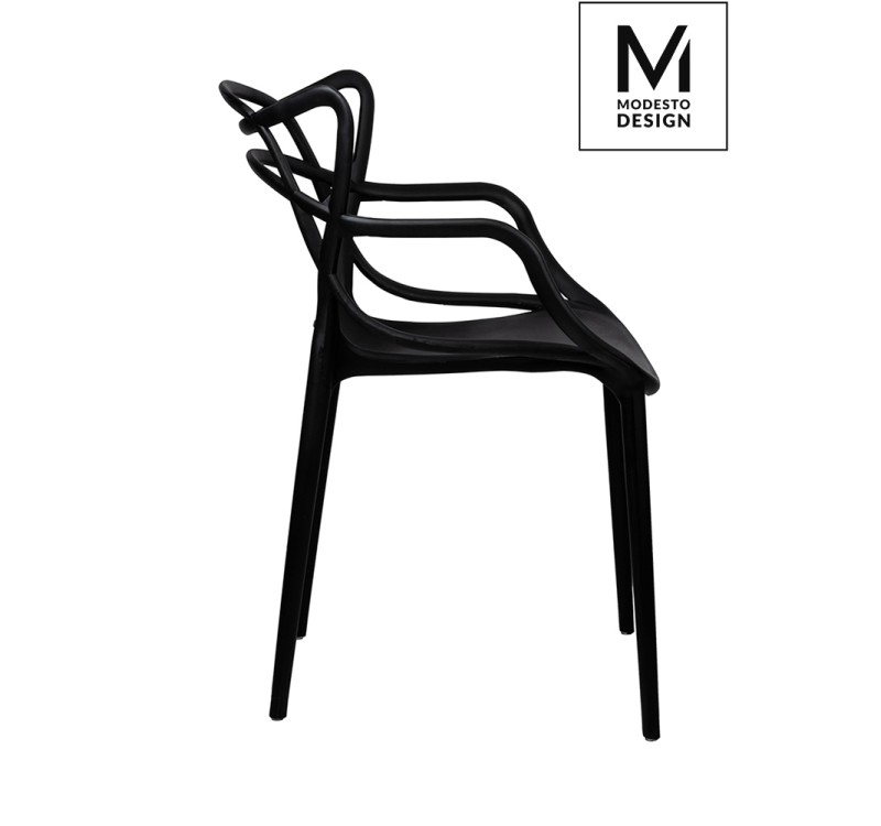 MODESTO krzesło HILO czarne-polipropylen