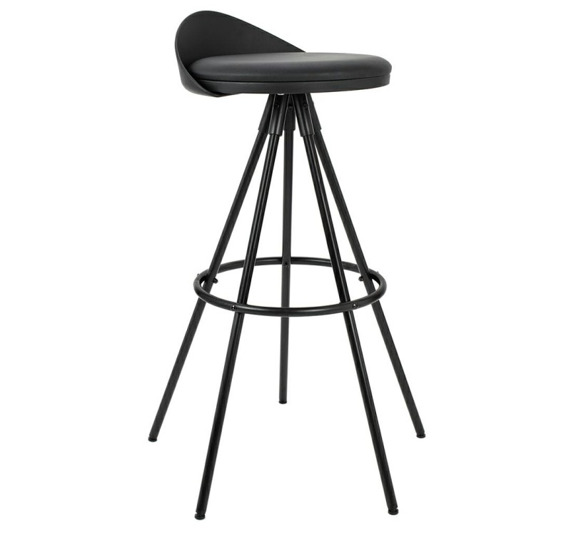 Krzesło barowe LANZA 76 czarne