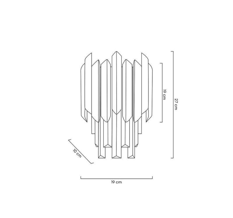 MOOSEE lampa ścienna MAJESTIC złota