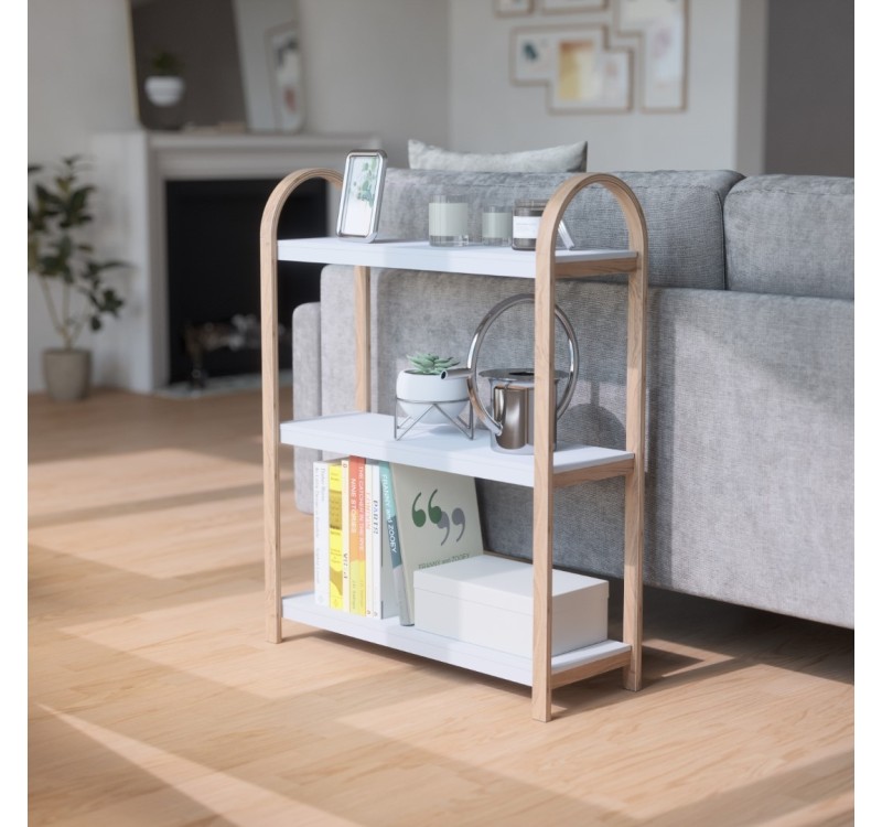 UMBRA półka wolnostojąca BELLWOOD biała naturalna