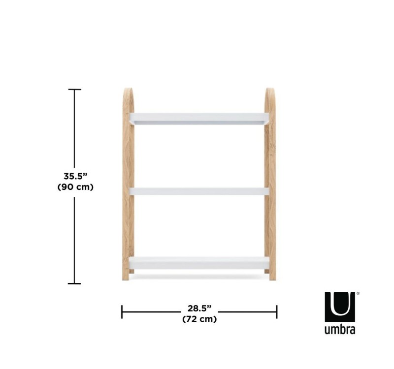 UMBRA półka wolnostojąca BELLWOOD biała naturalna