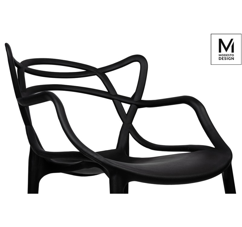 MODESTO krzesło HILO czarne-polipropylen