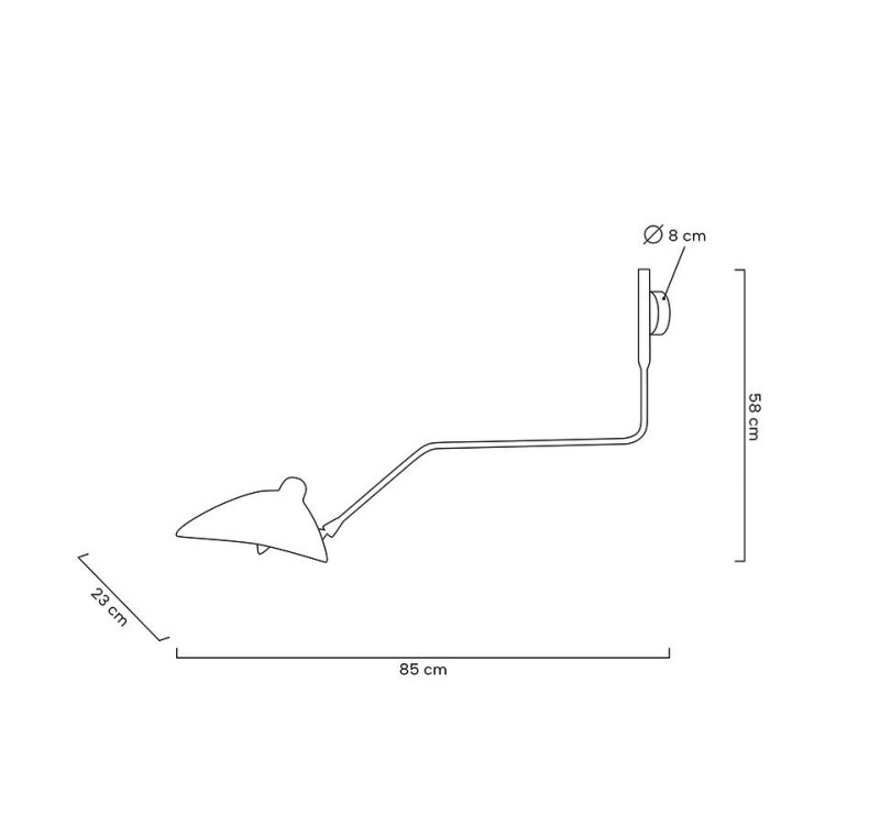 MOOSEE lampa ścienna RAVEN  - aluminium, stal węglowa