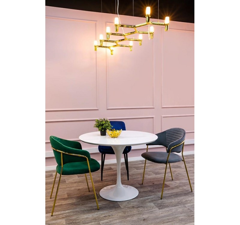 Stół TULIP PREMIUM 100 biały  - MDF, metal