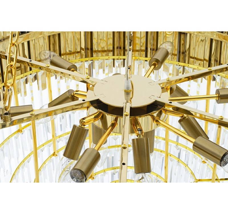 Lampa wisząca IMPERIAL GOLD 80 - stal, kryształ