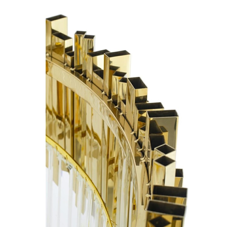 Lampa wisząca IMPERIAL GOLD 80 - stal, kryształ