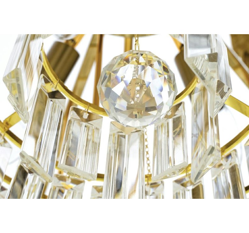 Lampa wisząca IMPERIAL GOLD 80 - stal, kryształ