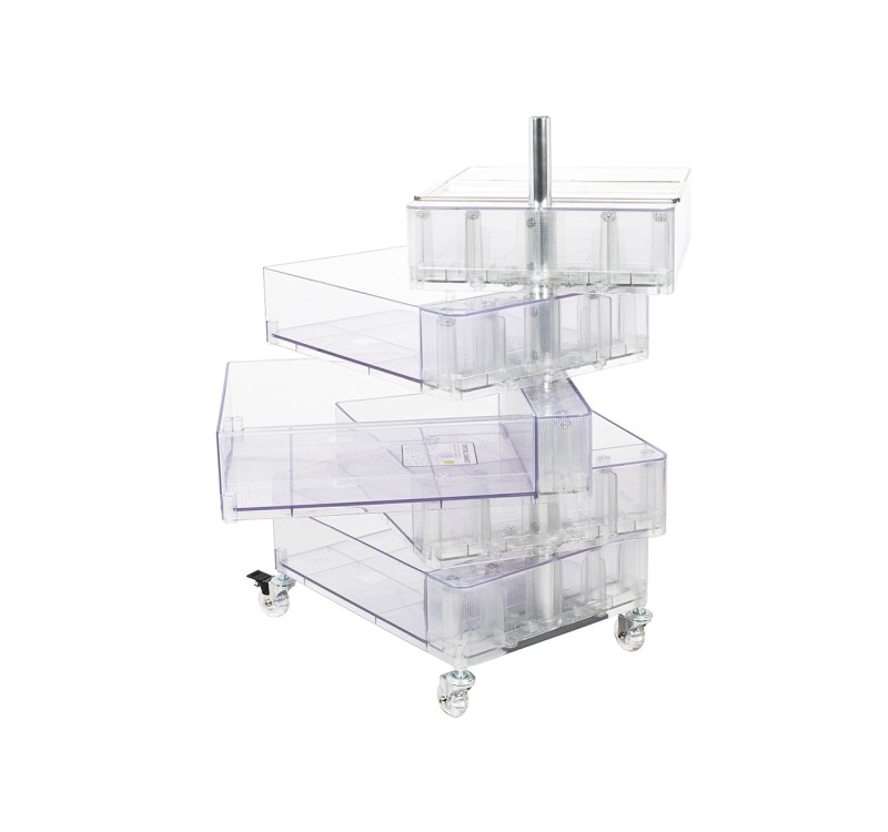 Szafka VISION transparentna - poliwęglan, kółeczka