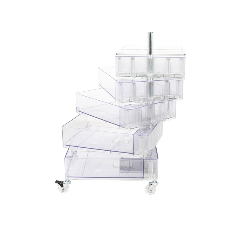 Szafka VISION transparentna - poliwęglan, kółeczka