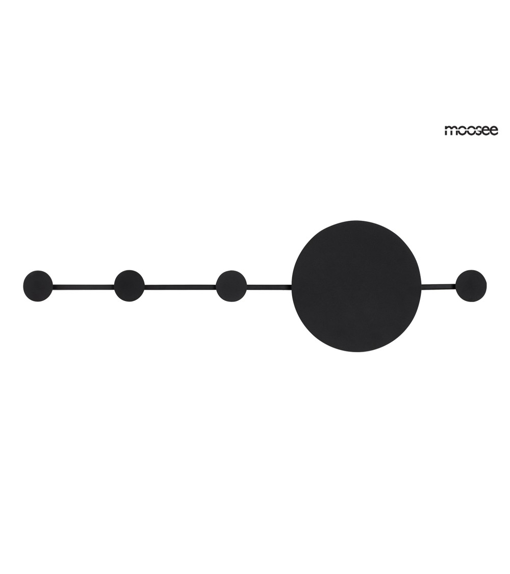 MOOSEE lampa ścienna SHADOW HANG z wieszakiem czarna