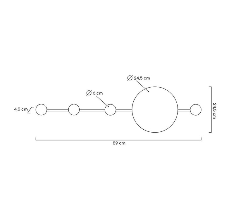 MOOSEE lampa ścienna SHADOW HANG z wieszakiem czarna
