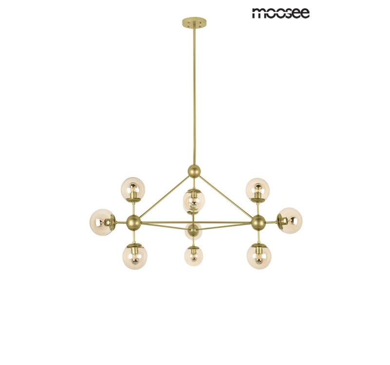 MOOSEE lampa wisząca ASTRIFERO 10 złota / bursztynowa