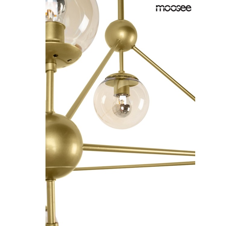 MOOSEE lampa wisząca ASTRIFERO 10 złota / bursztynowa