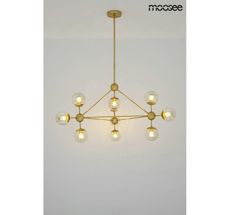 MOOSEE lampa wisząca ASTRIFERO 10 złota / bursztynowa