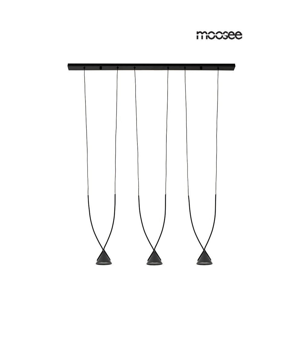 MOOSEE lampa wisząca ATLAS 3 czarna