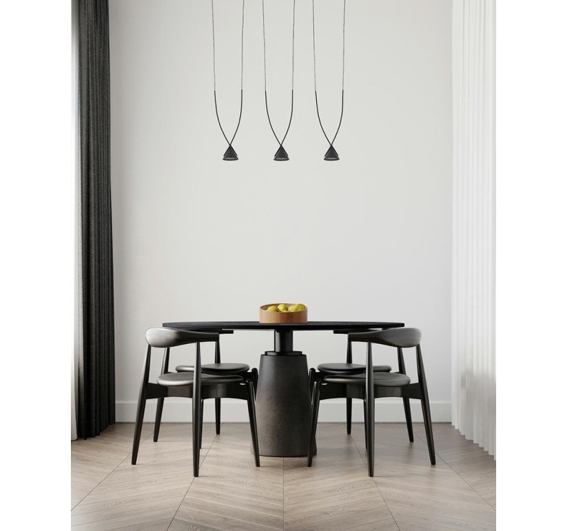 MOOSEE lampa wisząca ATLAS 3 czarna