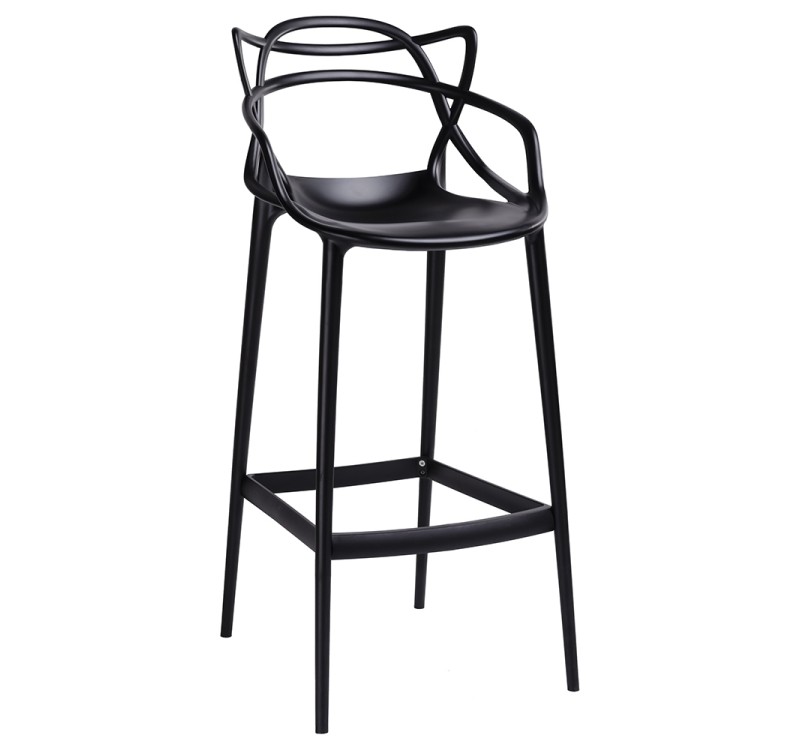 Krzesło barowe HILO PREMIUM 75 cm czarne