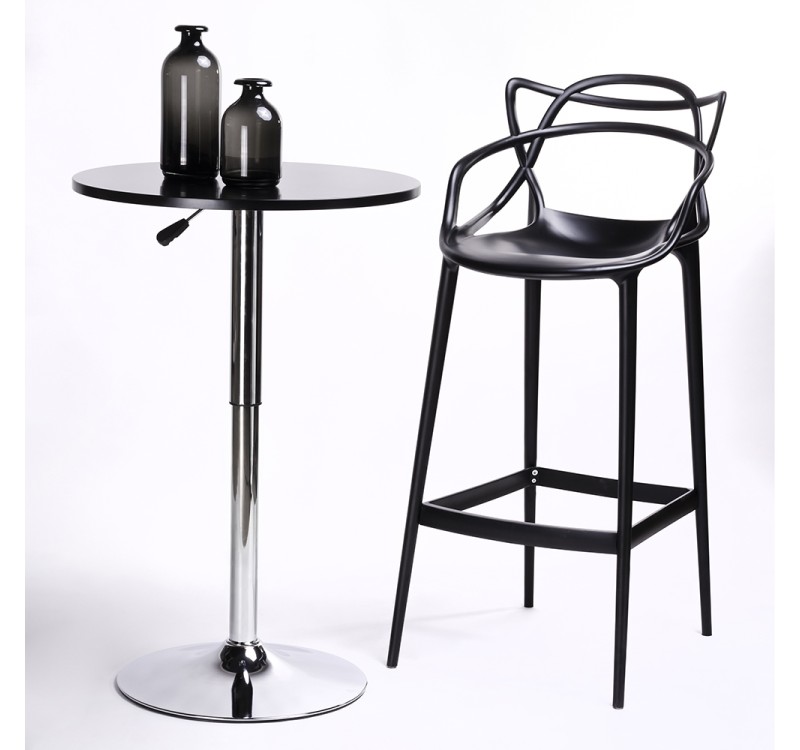 Krzesło barowe HILO PREMIUM 75 cm czarne