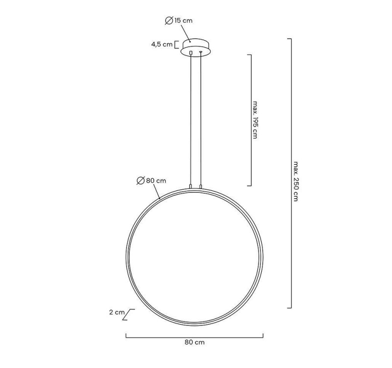 MOOSEE lampa wisząca CIRCULO 80 czarna