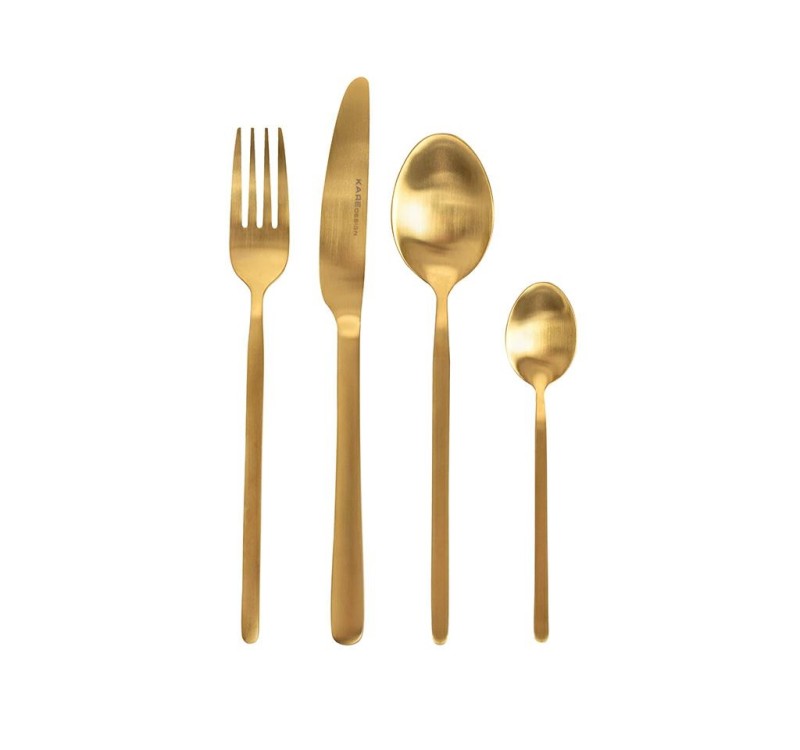 KARE zestaw sztućców GLORIA MATT GOLD 16 szt.
