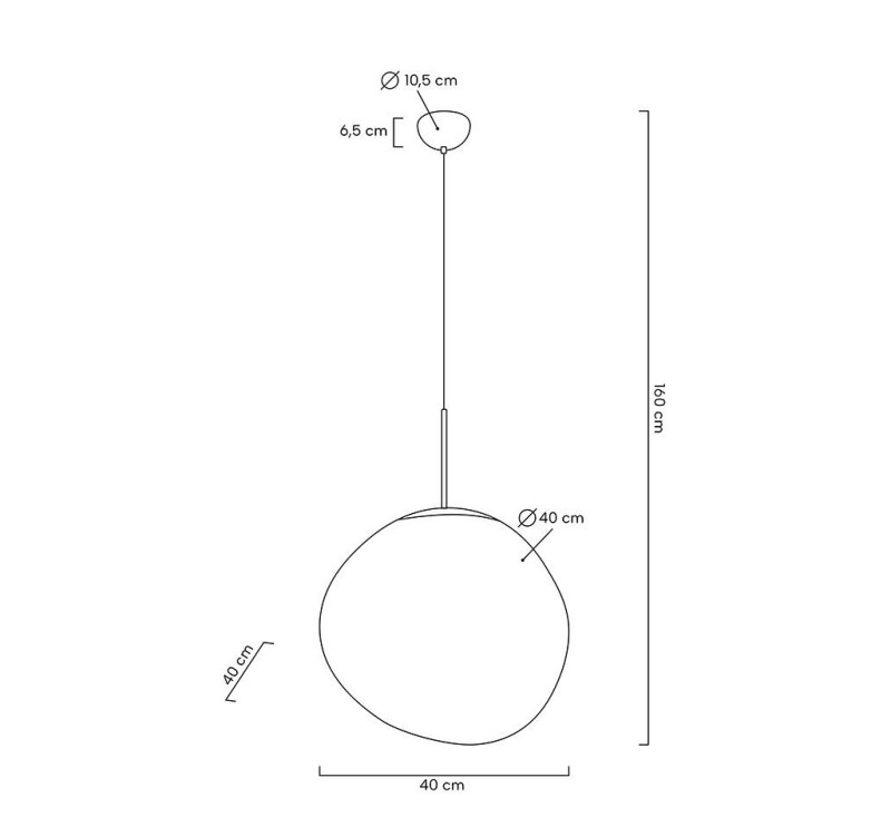 MOOSEE lampa wisząca FUSION 40 miedziana  - akryl