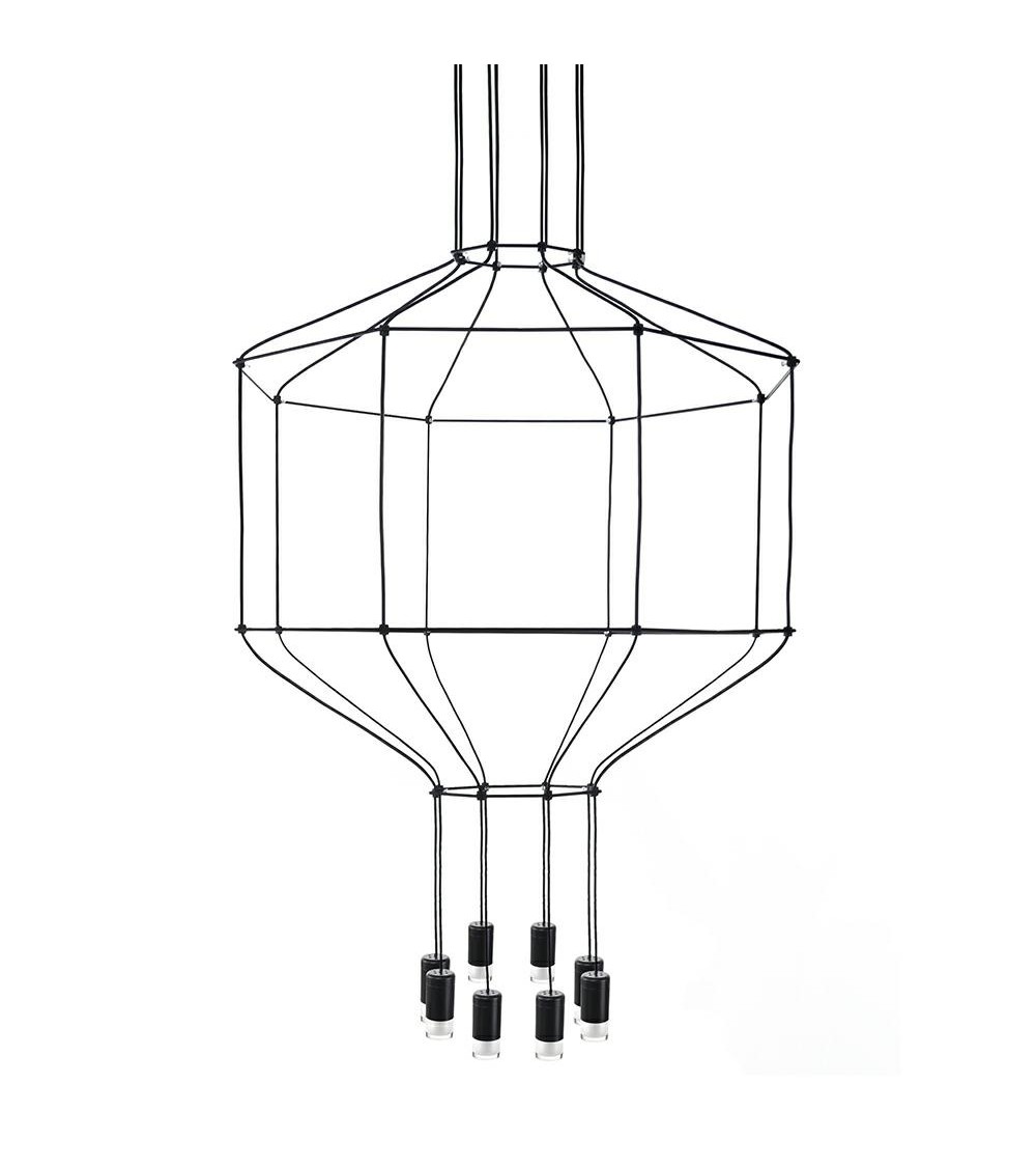 MOOSEE lampa wisząca FLUSSO 8 czarna