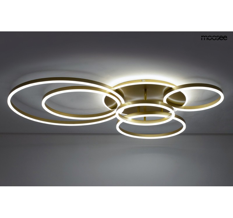 MOOSEE lampa sufitowa / plafon RINGS 6    złota