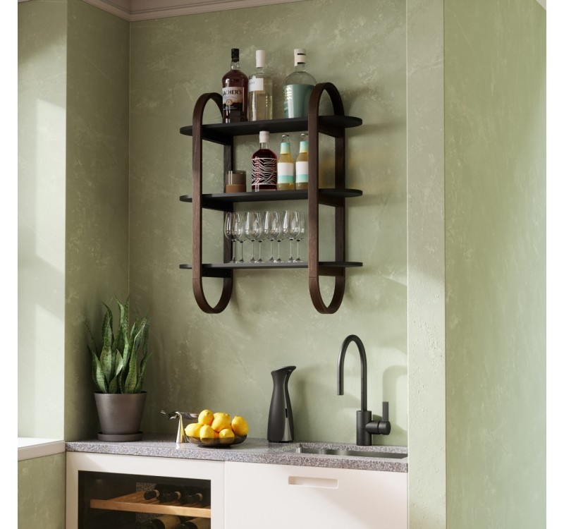 UMBRA półka ścienna BELLWOOD czarny orzech