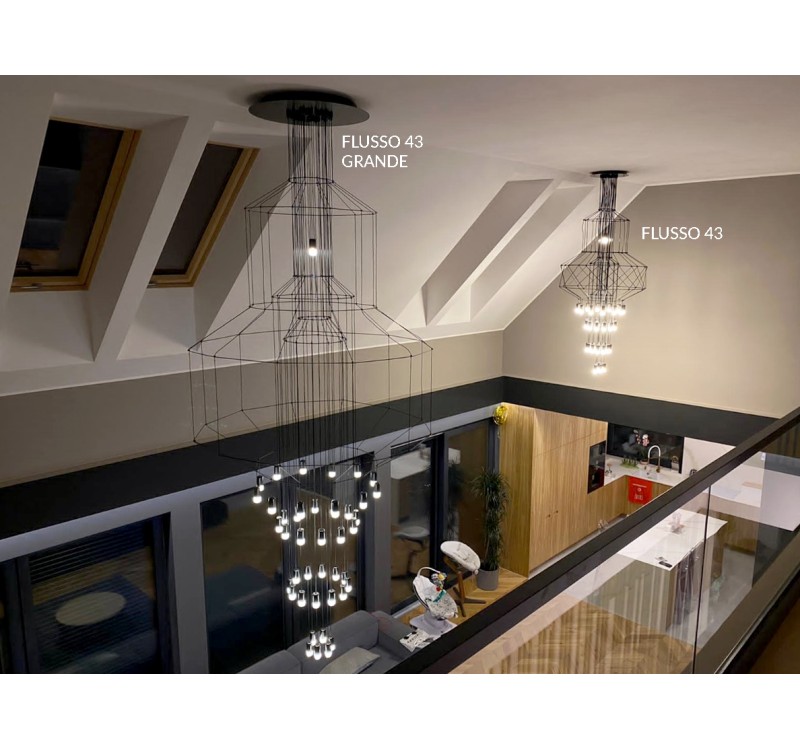 Lampa wisząca FLUSSO 43 czarna