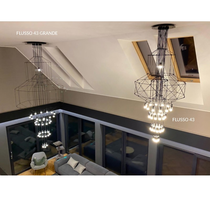 Lampa wisząca FLUSSO 43 czarna