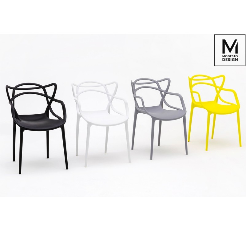 MODESTO krzesło HILO czarne-polipropylen