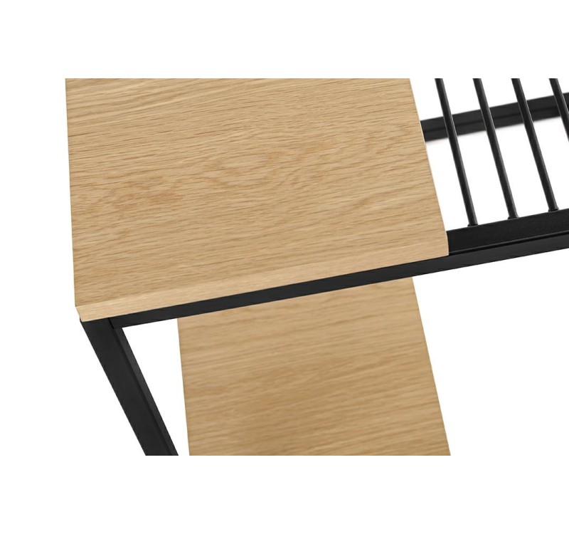 Stolik GALLER dąb - gazetnik, MDF, metal